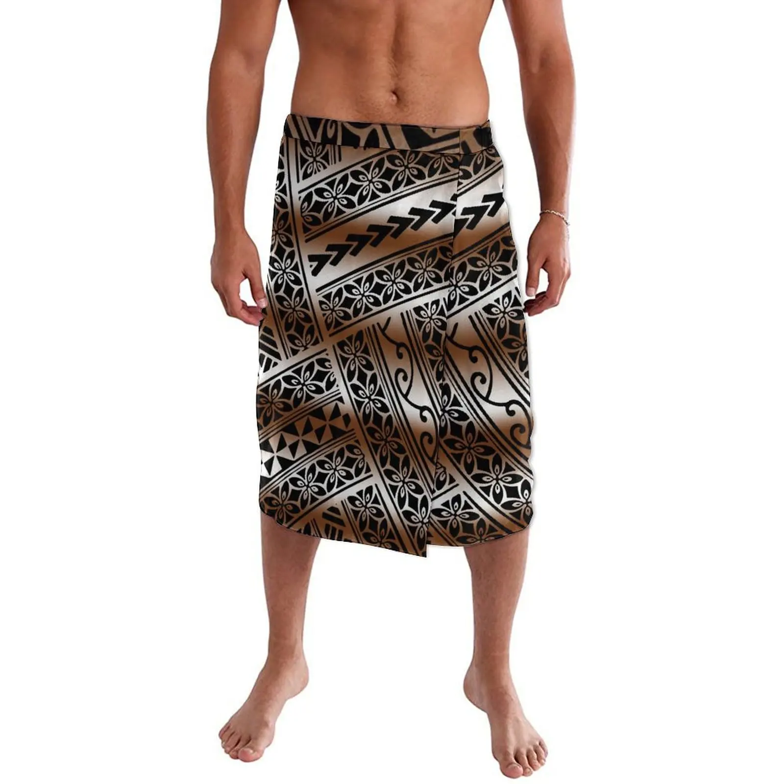 مريلة الشاطئ البولينيزية التقليدية لجزر المحيط الهادئ الصيفية، ميزات مخصصة لجزيرة سارونج لافالافا Ie Faitaga للرجال
