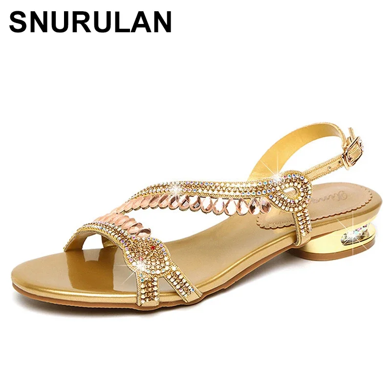 

SNURULAN Size 34-41 Bright Rhinestone Fashion Women Flat Shoes Ladies Summer Shoes All Matched Female Footwear Girls Shoes