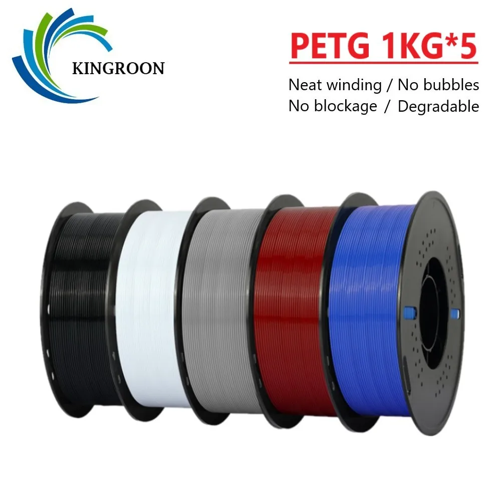 KINGROON PETG DIY Material 3D Printer Filament 1.75mm 5KG Mix Color PETG Plastic For DIY Handicrafts Sewing supplies