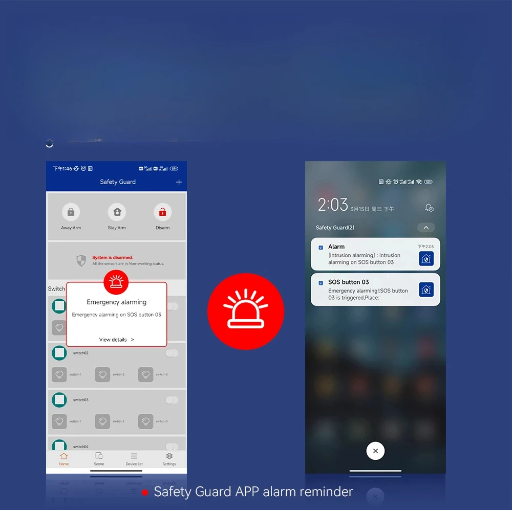 Safety Guard WIFI GSM 4G Wireless and Wired Burglar Alarm House Security Alarm System With CMS Platform