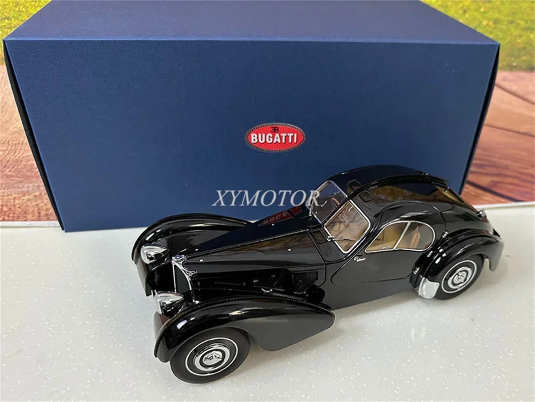 AUTOart 1/18 For Bugatti 57SC BUGATTI 57S ATLANTIC 1938 Diecast Car Model Black Toys Gifts Hobby Display Ornaments Collection