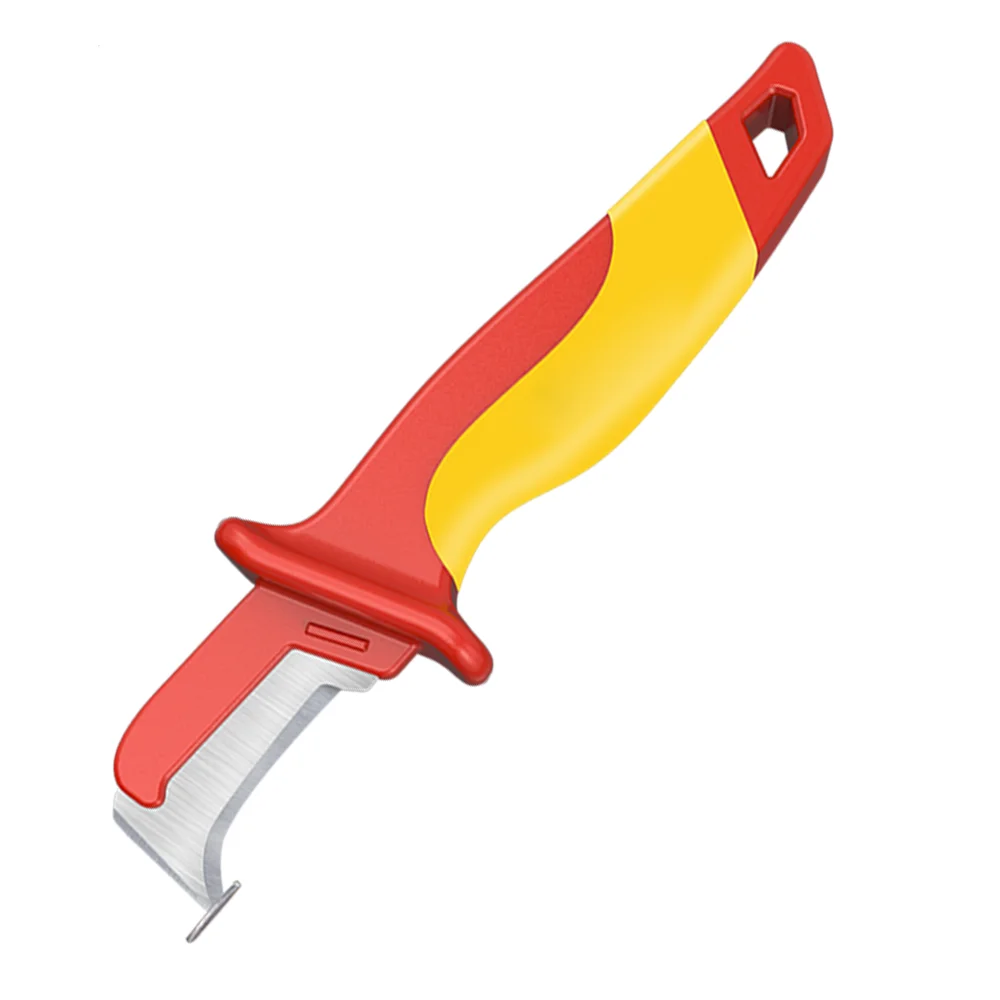 

Cable Skinning Hook Straight-Blade Stripping for Peeling Off Cab100,000-Volt Electrician's Knife Insulated