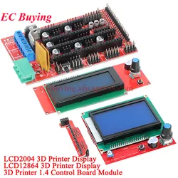 3D 2004 LCD 12864 Display Stampante 3D Printer Smart Adapter Controller 1.4 Mega2560 Board LCD2004 LCD12864 Control Panel