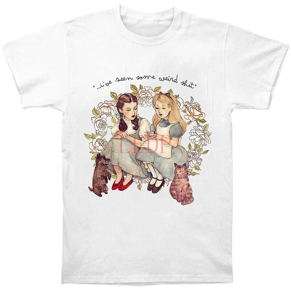 Alice and Dorothy I've Seen Some Weird Alice Wonderland Vintage TShirt for Men Women