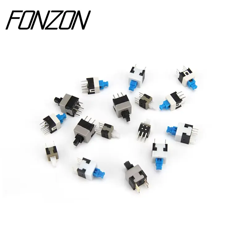 20/50 PCS Self Locking / Unlock Push Tactile Power Micro Switch 6 Pin Button Switches 5.8x5.8 7x7 8x8 8.5x8.5mm