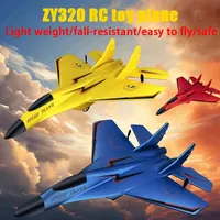 New RC Glider Jet Fighter 2 Channels with Night Light Model Anti Falling Fixed Wing Aircraft for Beginners Easy Fly Outdoor Toys