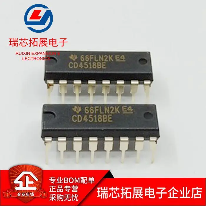 

30pcs original new CD4518 DIP16 CD4518BE decimal synchronous addition counter