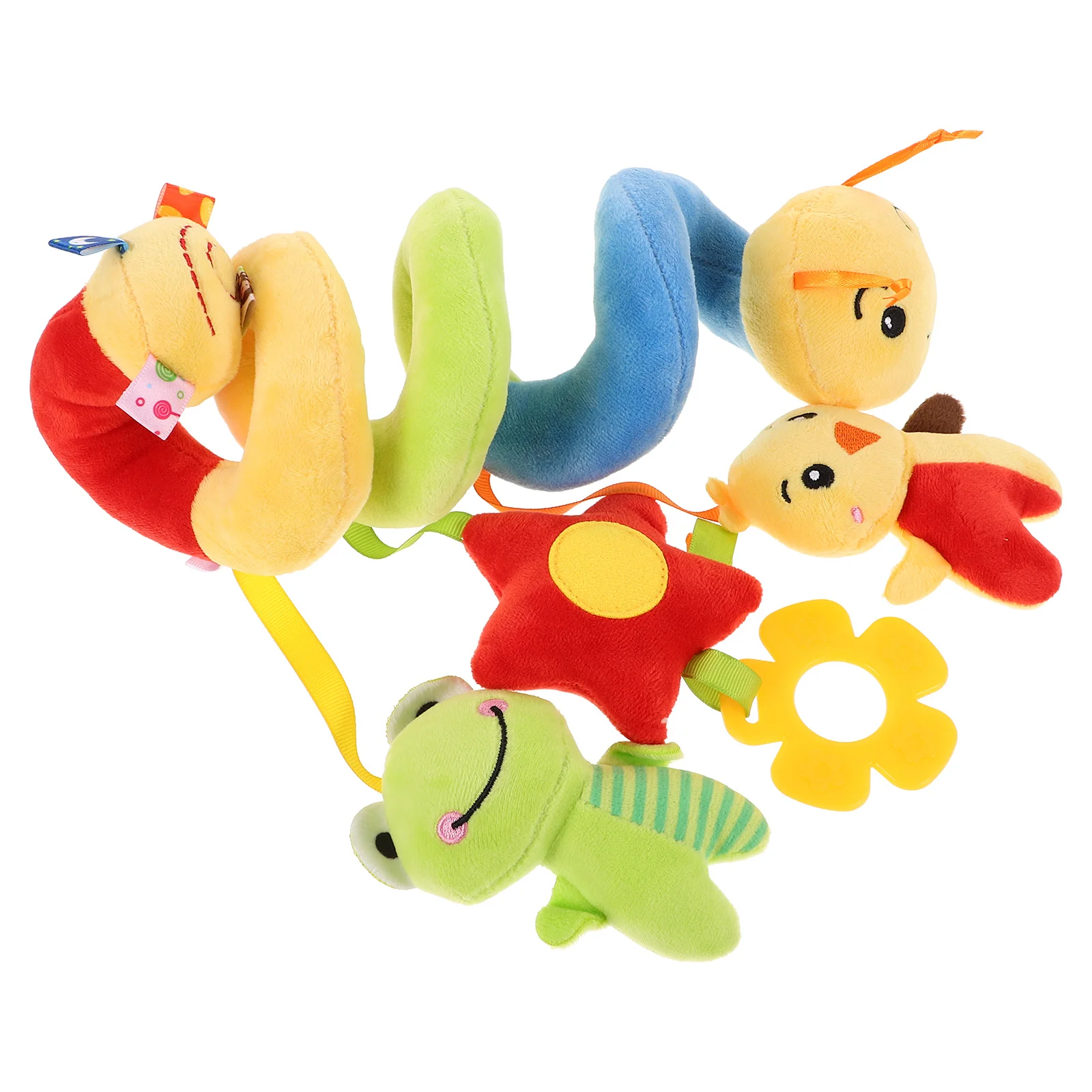 KONTONTY Kinderwagen Hangend Speelgoed Spiraal Rammelaars voor Pasgeborenen 0-6 Maanden Wieg Autostoel Reisuitrusting Katoen Zacht