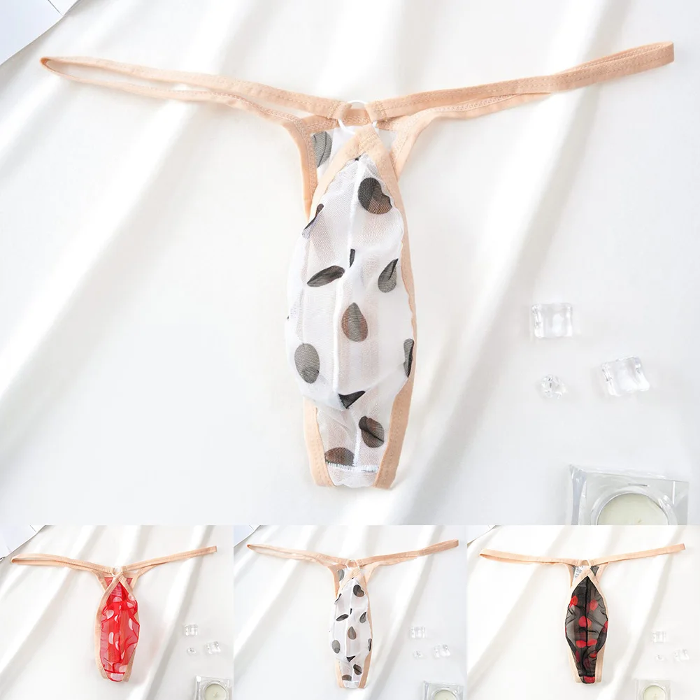 ملابس داخلية للرجال على شكل حرف T من الخلف لغرفة النوم والحفلات، حزام رفيع شفاف قابل للتنفس