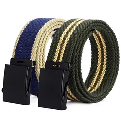 New Men Belts Fashion Unisex High Quality Waist Belt Jeans Male Casual Luxury Canvas Webbing Waistband Ceinture Femme Belt 3.8cm