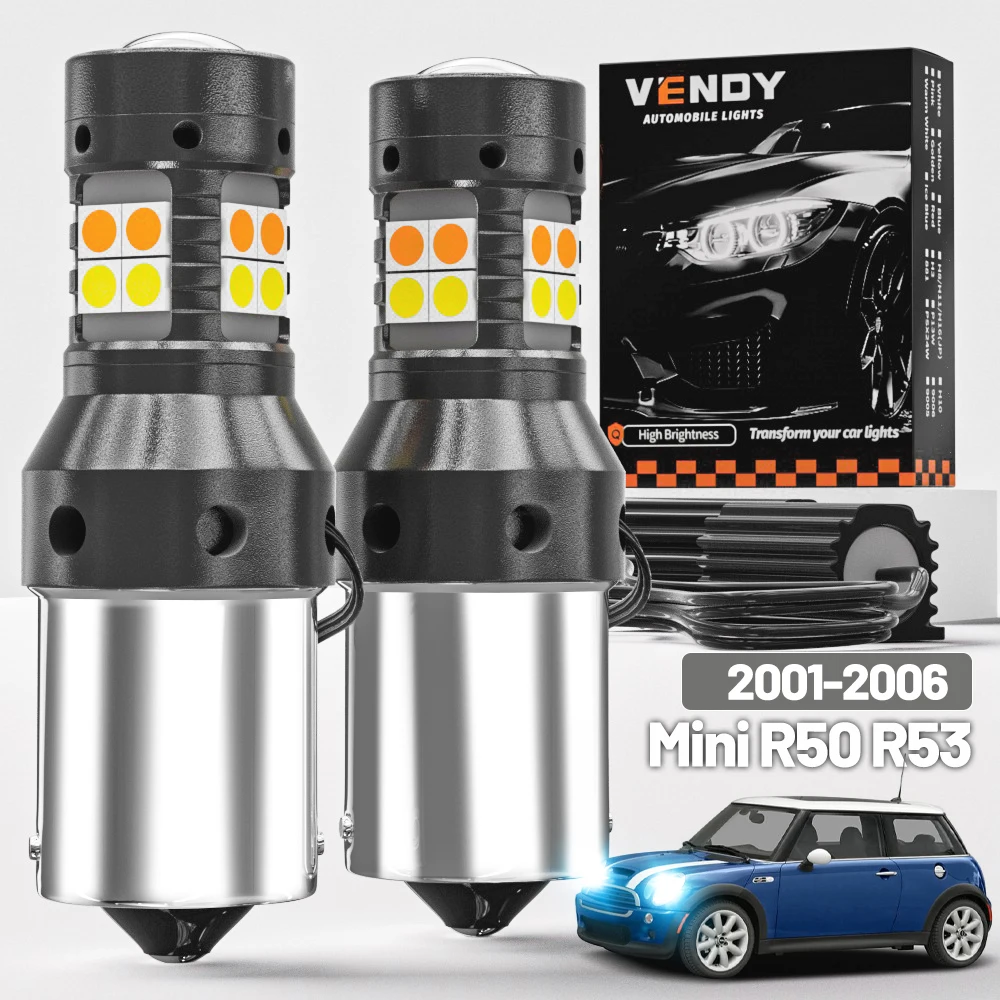 2 stücke Für Mini Cooper R50 R53 2001-2006 Dual Modus LED Blinker + Tagfahrlicht DRL 2002 2003 20004 Canbus Zubehör