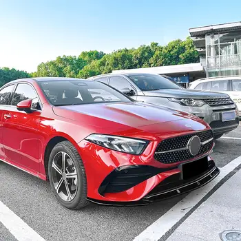適用於 2023 年及之後款賓士 A 級 W177 A180 A200 A35 AMG 的前保險桿唇擾流板車身套件保護罩外觀配件 10 最佳銷售 A35 車身套件 - №1