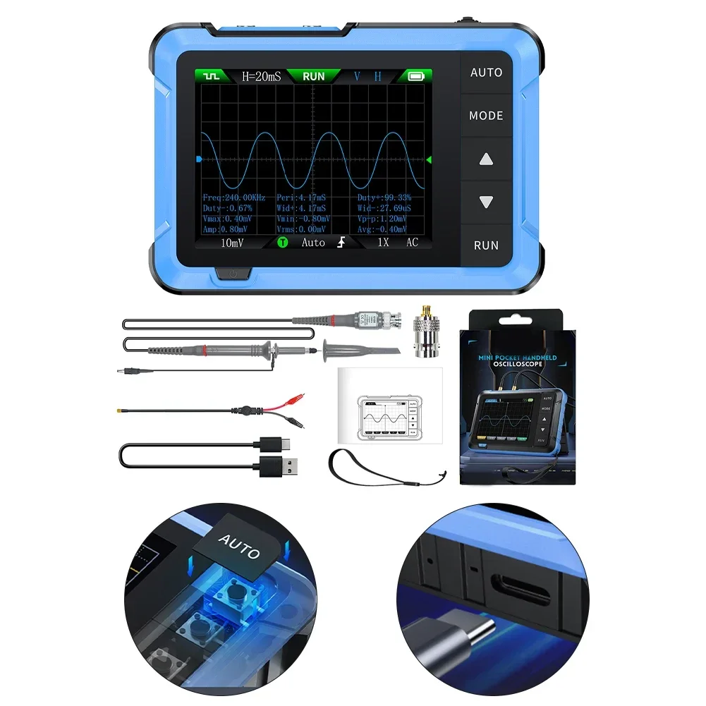 Compact DSO510 Multifunctional Oscilloscope Offering Real Time Sampling Rates and Advanced Voltage Measurement Features