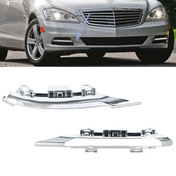 Car Front Bumper Chrome Trim  For Mercedes-Benz W221 S350 S400 S450 S550 S600 2005-2013 Daytime Running Lamp Fog Light Molding