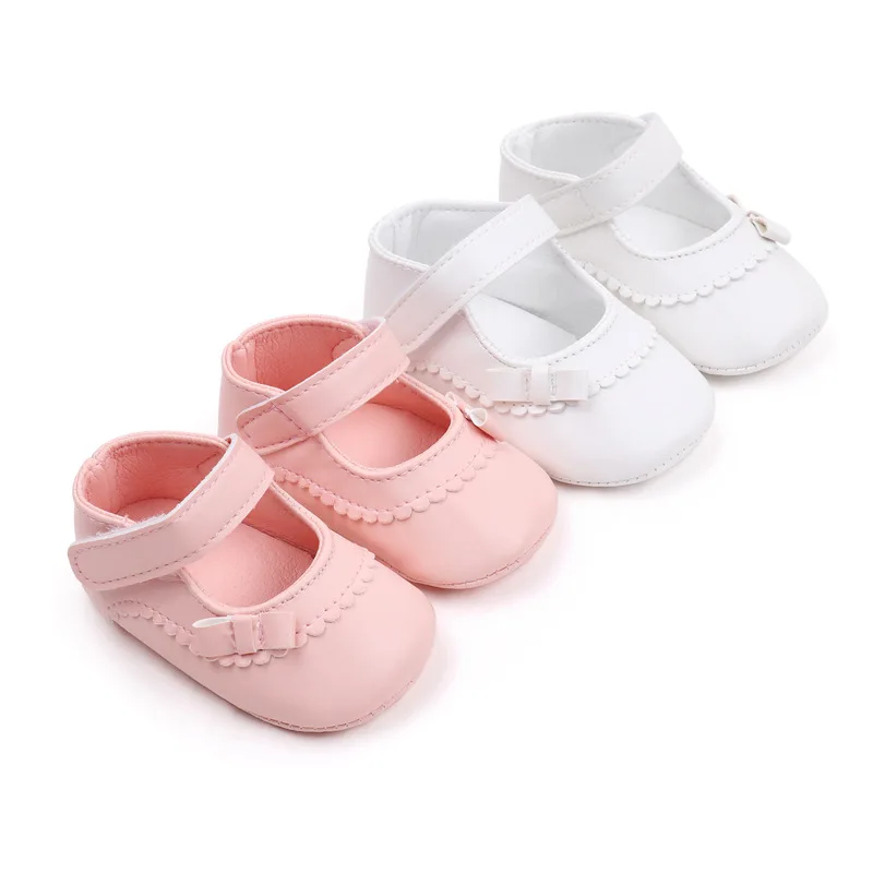 Baby Girl Shoes Soft PU Mary Jane Casual Walking Shoes Indoor Prewalking Birthday Gift for Baby Girl 0-1 Years 2023 New Fashion