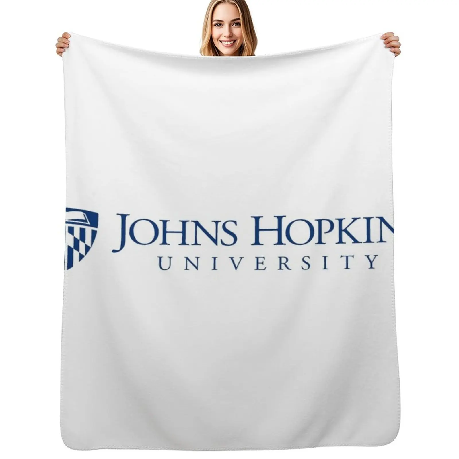 

Johns Hopkins University logo Throw Blanket Travel Size Cozy Blanket for Plane Train