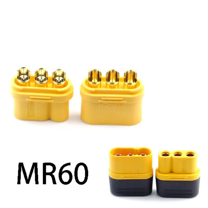 10 PCS MR60 Plug With Protector Cover 3.5mm 3 core Connector plug Interface Connector Sheathed for RC Model