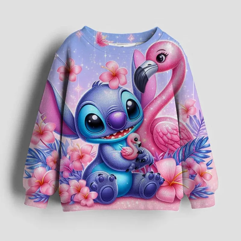 

Casual New Spring and Autumn Disney Classic Children's Clothing Print Girls Short Hoodie Sweater Stitch Comfortable and Cute Top