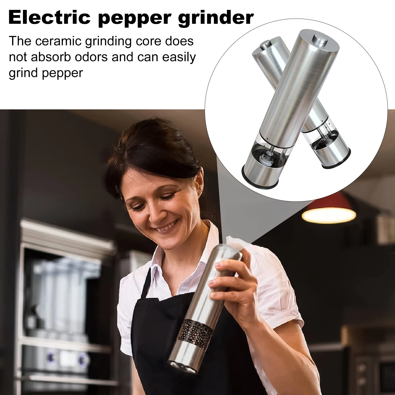 

Pepper Grinder For Grinding Black Pepper Electric Pepper Powder Kitchen Accessories For Cooking Restaurants