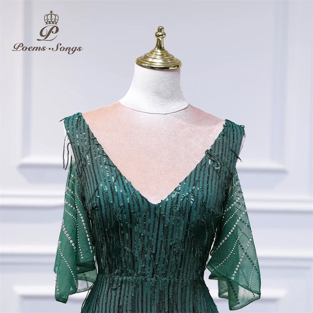 Elegant women's dresses for party 2022 dark green Evening dresses vestidos de fiesta robe de soiree de mariage prom dresses