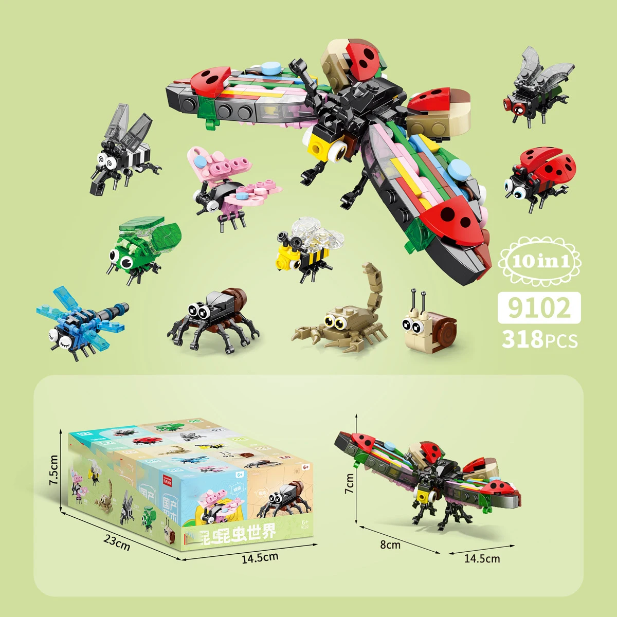 Insect Animals Building Toy for Kids Boy 6 to 12 Year Old Mirco Building Blocks Set Toys for Children Dinasour Mini Diy Toy Gift