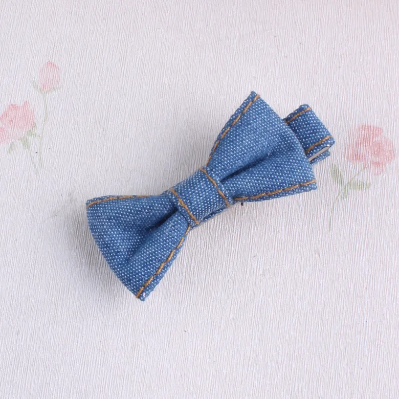 New Arrival Kids Hair Accessories denim Bowknot Hair Clip Children Crown Accessories Baby Cute Hairpins