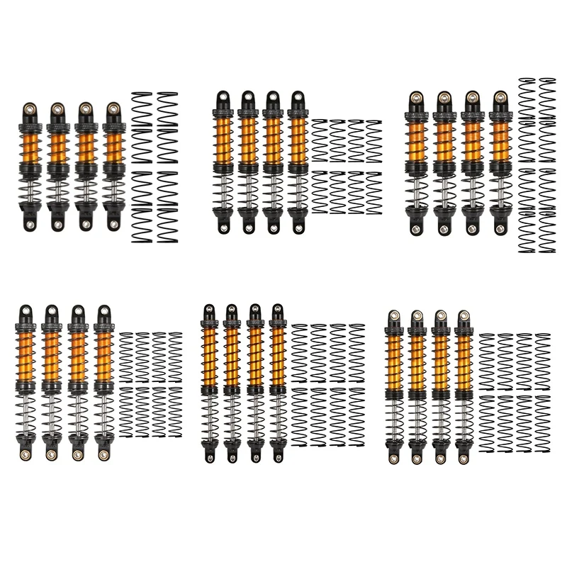 Amortiguador de aceite de Metal para coche teledirigido 1/10, Axial SCX10 90046 RBX10 Traxxas TRX4