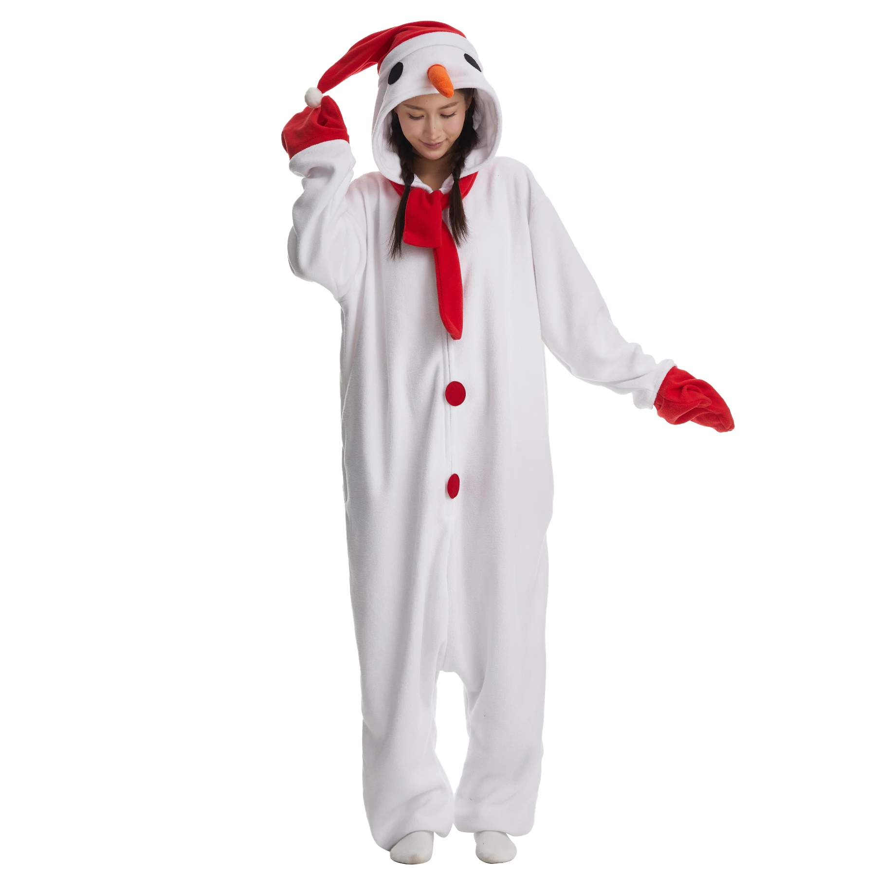 Onesieshow Animal Kigurumi Pyjamas Halloween Onesies Adult Cartoon White Pajama Cosplay Party Costume Women Homewear Christmas
