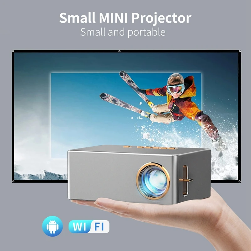 LED Projector 800X480P Resolution Support Voice Full HD Video Beamer For Home Theater Pico Movie Projector-EU Plug