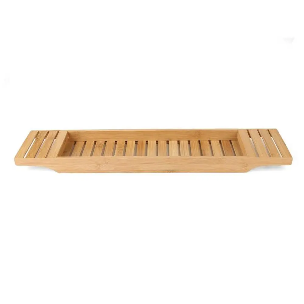 

Bamboo Bathtub Caddy Tray Versatile Shower Organizer No Assembly Required Mold Resistant Perfect Gift Idea Eco-Friendly Elegance