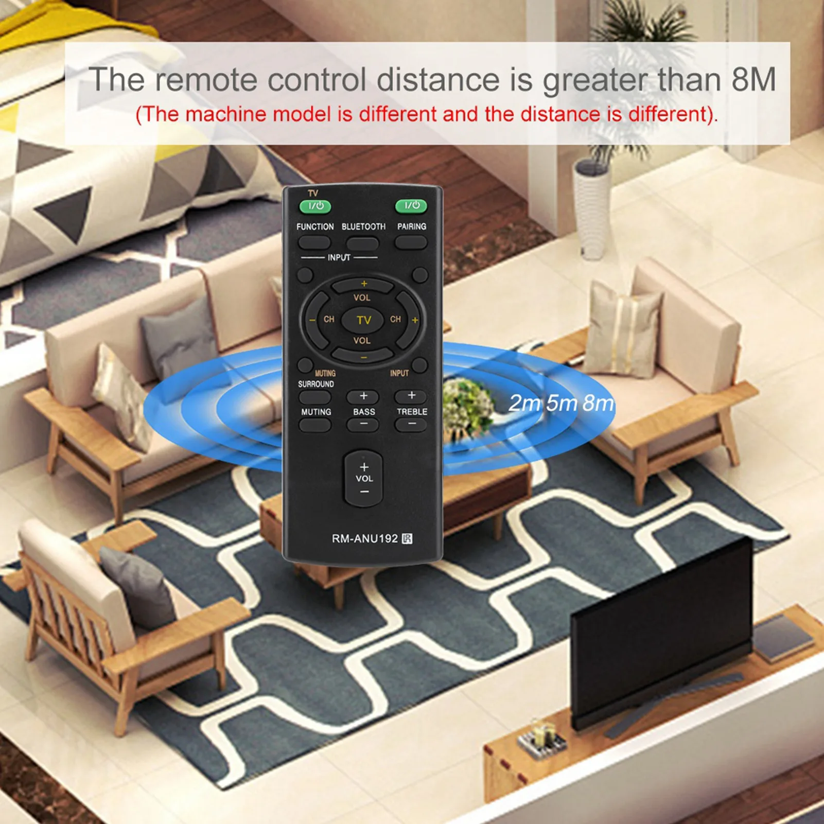 Control remoto para barra de sonido, repuesto de Control remoto RM-ANU192, Control remoto para barra de sonido Sony SACT60BT HTCT60BT SSWCT60