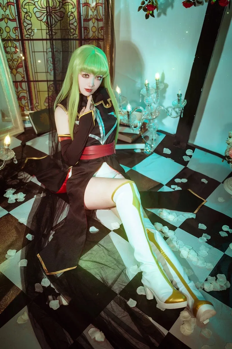 

Game Anime CODE GEASS C.C. Cosplay Costume New sexy dress accessory set party carnival men women C.C. uniform complete set