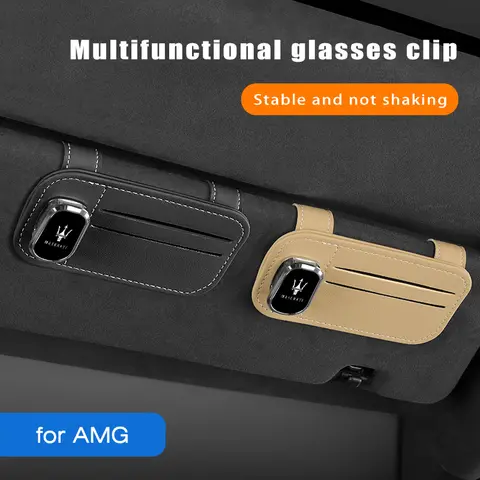 선글라스 클립 거치대 마그네틱 가죽 자동차 햇빛가리개, 마세라티 콰트로포르테 스파이더 레반테 쿠페 그란투리스모 자동차 액세서리