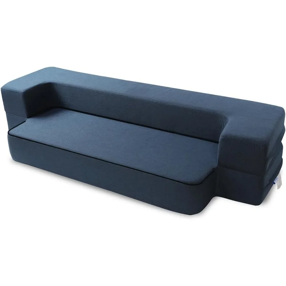 10 Inch Folding Sofa Bed Couch Full Size Memory Foam Mattress Convertible Sofa Floor Couch Sleeper Sofa Foam