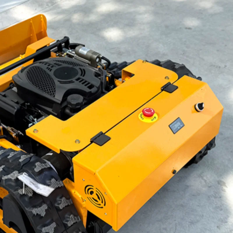 

Custom designed lawn mower with track with snow shoveling function, EU certified product, intelligent remote control lawn mower