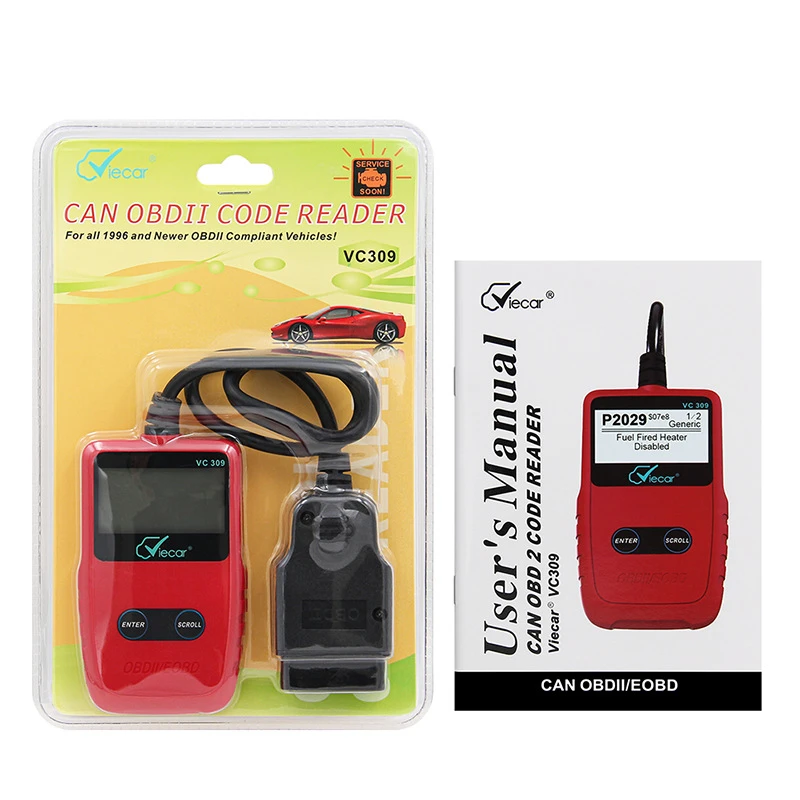 Viecar VC309 OBDII EOBD Code Reader supports Asian European car multi-language