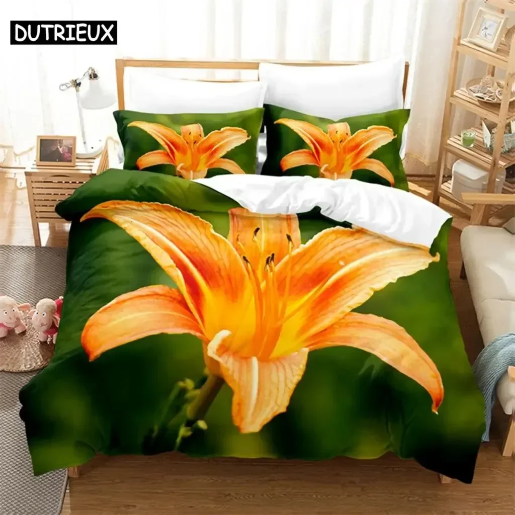 

Yellow Flowers Queen Bedding Set Duvet Cover Set Bedding Digital Printing Bed Linen King Size Duvet Cover Bedding Set