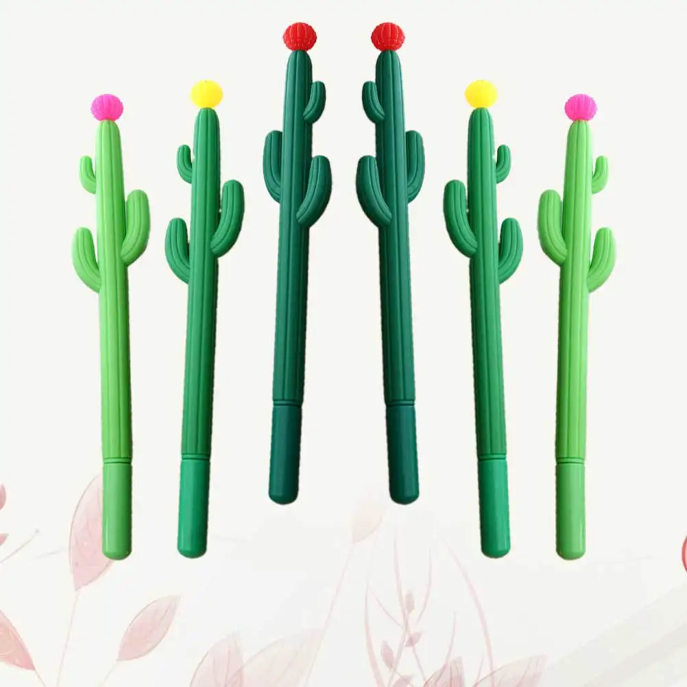 10 قطعة قلم حبر جاف الصبار رائعتين نمط النبات حبر قلم للرجال للطلاب الكتابة الرسم المشاريع المدرسية لون عشوائي