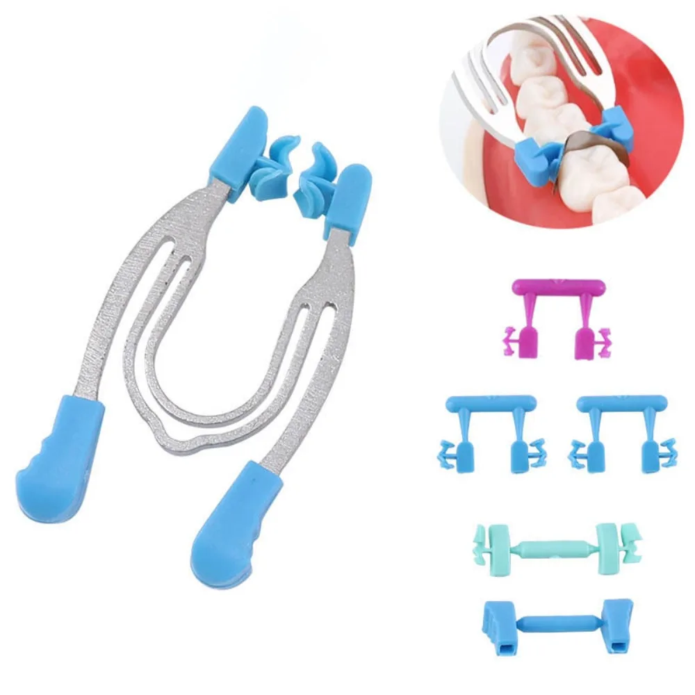 

Dental Sectional Contoured Matrix Bands Kit Autoclavable Dentistry Metal Matrices Clamping Ring Clip Separator Dentist Materials