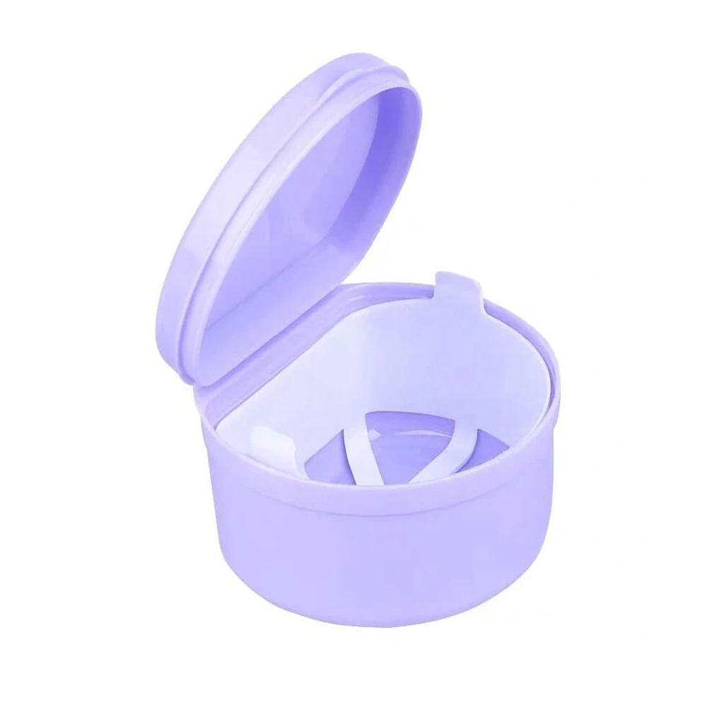 Denture Bath Box Cleaning Teeth Case Dental False Teeth Storage Box With Hanging Net Container Container Denture Boxs Container