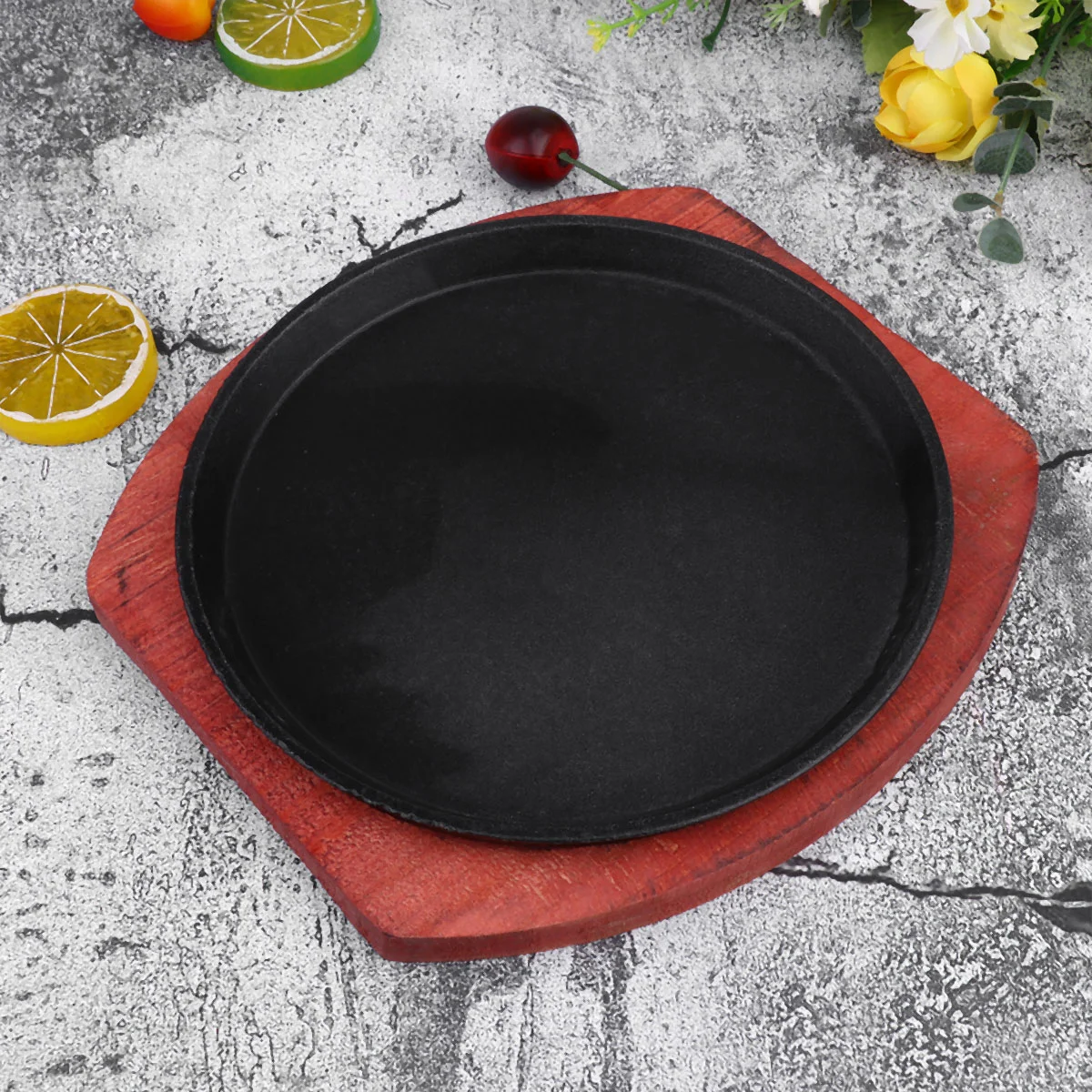 

1Pc BBQ Non-Stick Grill BBQ Pan Steak Grill Pan Stovetop Grill BBQ Stovetop Grill for Induction Cooker (19CM Round)