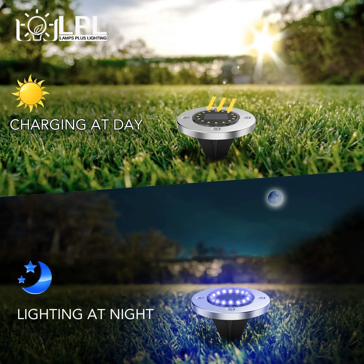 

Solar Ground Light Waterproof Light Solar LED Light Outdoor 20LED Underground Induction Landscape Light Garden Lawn Pathway