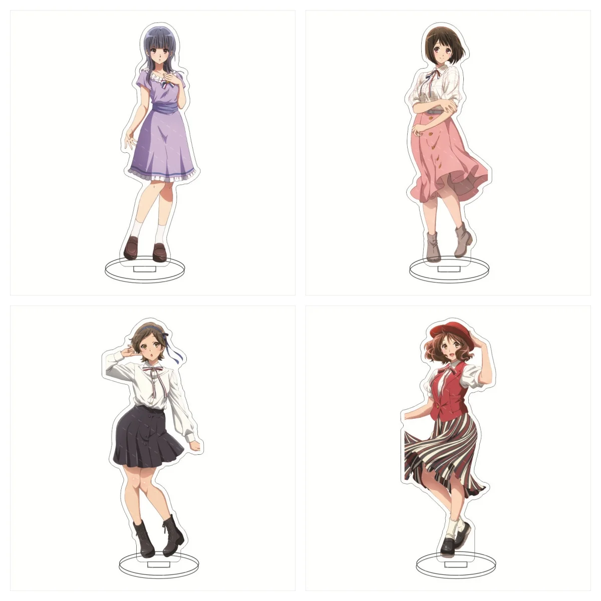 

HOT Sale Anime hibike! euphonium Cosplay Characters Ornament Desk Decor Standing Sign Acrylic Stand Model Gifts Toys 15CM