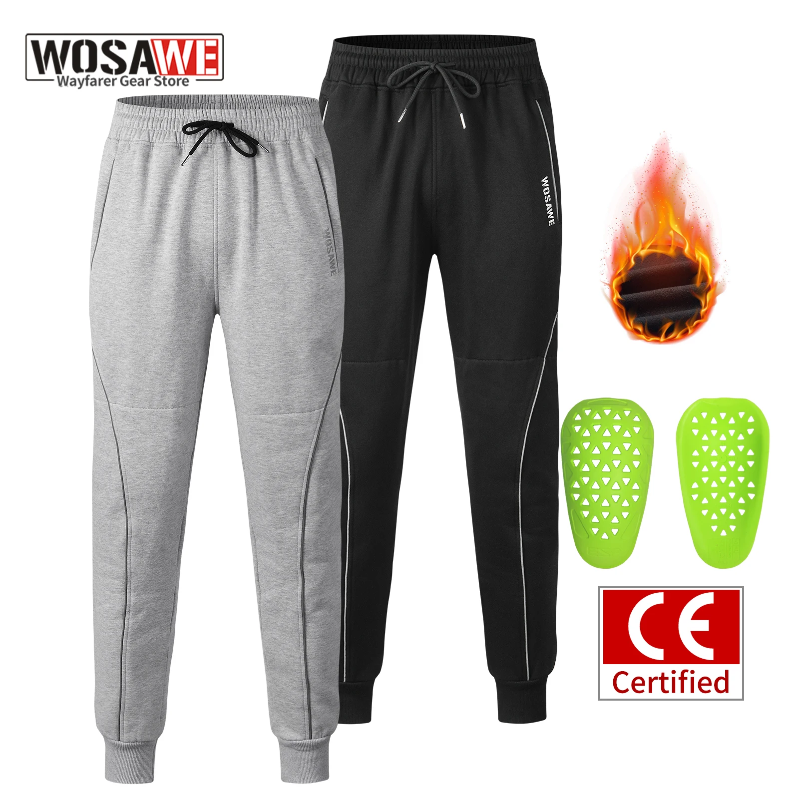 

WOSAWE зимние CE1/2, защитные брюки для гонок на мотоциклах, мужские брюки для бездорожья для мотокросса, черные брюки для горного велосипеда, велоспорта, мото