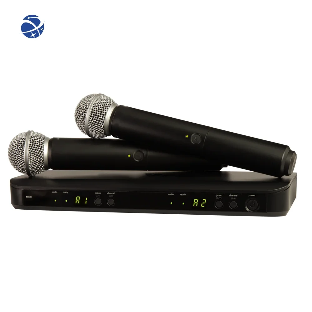 

BLX288 BETA58 58A UHF Wireless Microphone Professional 2 Channel Mic Handheld Dynamic Dual Kit for Karaoke Stage Performance