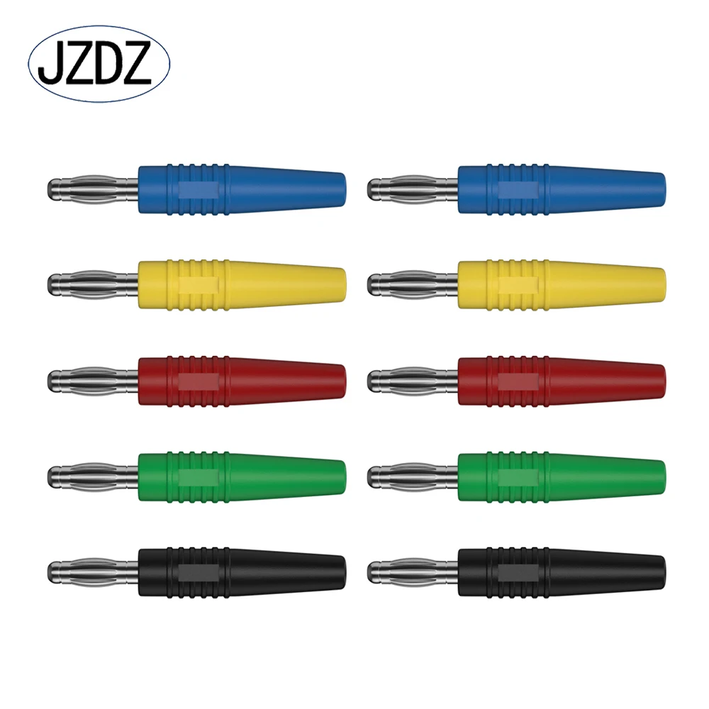 JZDZ 10pcs 3mm Banana Plug Electrical Connector Adaptor 5 Colors J.10008