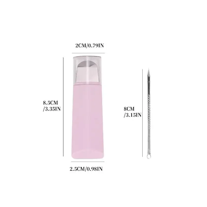 2pcs Acne Needles Blackhead Remover Skin Scrubber Spatula Pimple Acne Needle Tool Facial Pore Cleaner Skin Care Set