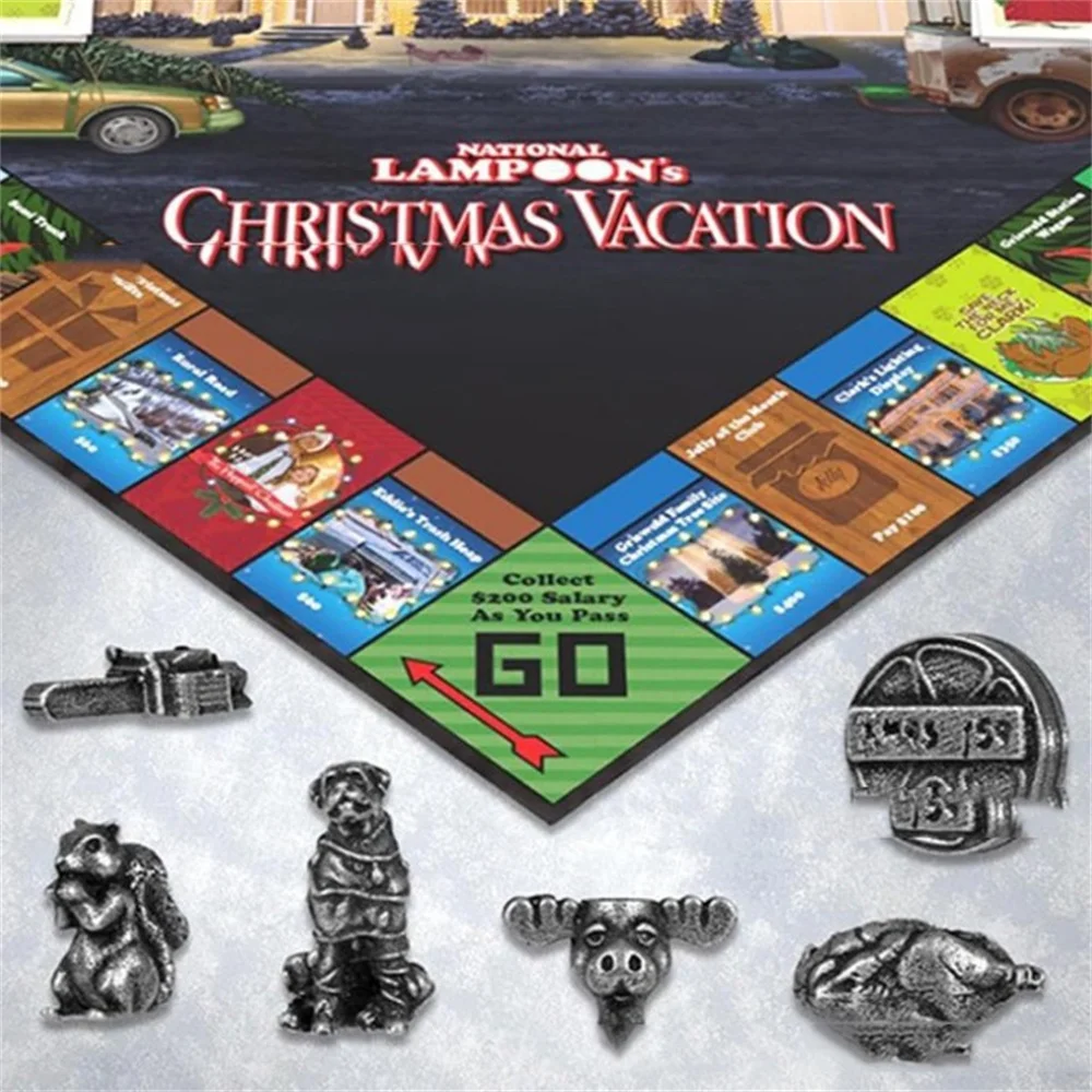 Christmas Monopoly Board Game Classic French, Russian, British, Arab, Spanish Chessboard Cards Are Easy To Carry