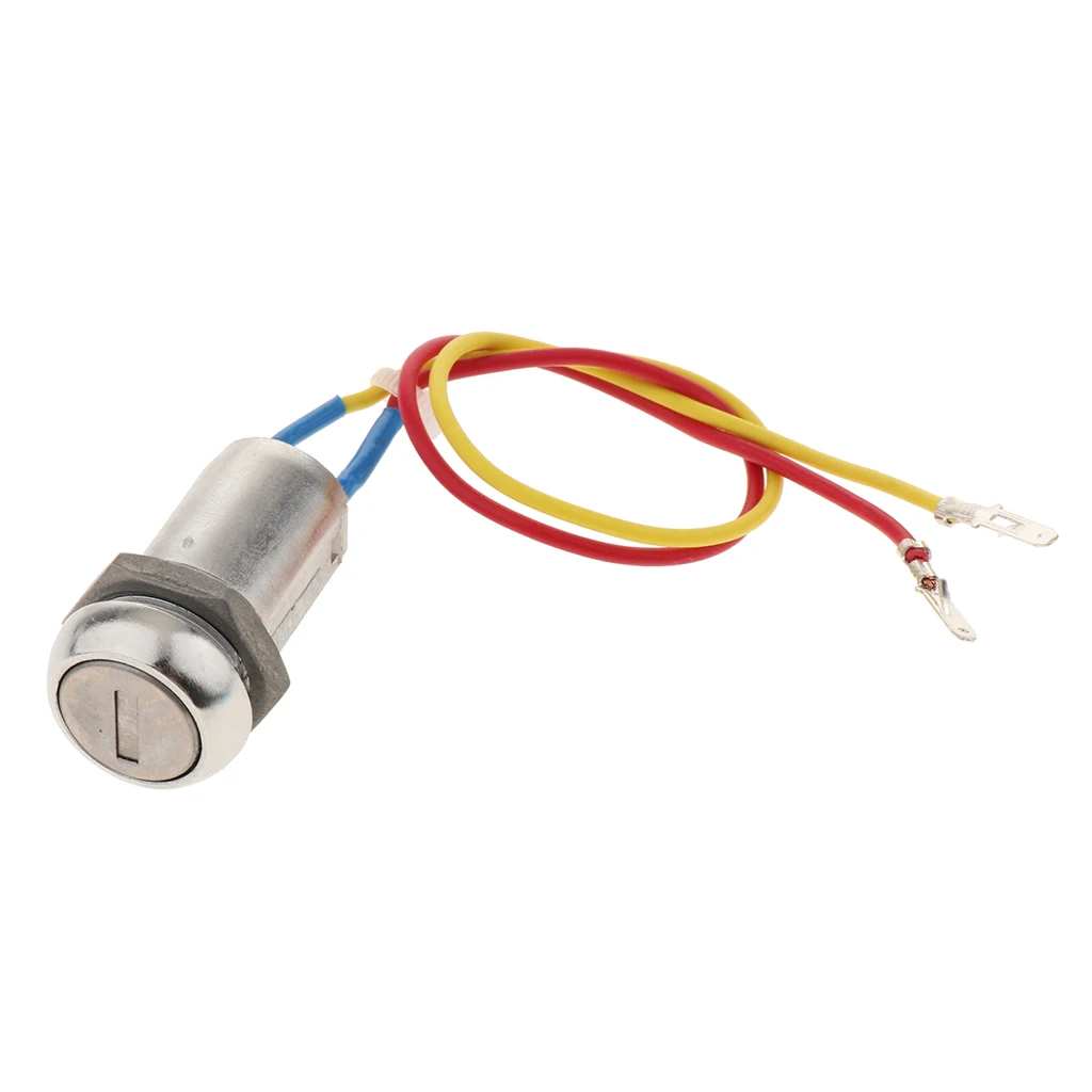 Picture 7: Metal Motorcycle Ignition Switch with Key Durable Door Lock Replacement Fits ATV Scooter Kart Car Easy to Install