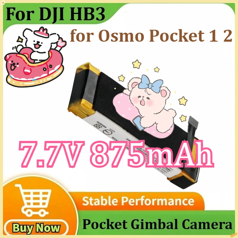 

New Replacement Battery HB3 for DJI Osmo Pocket Osmo Pocket II Osmo Pocket 1 2 Rechargeable Li-ion Battery 7.7V 875mAh